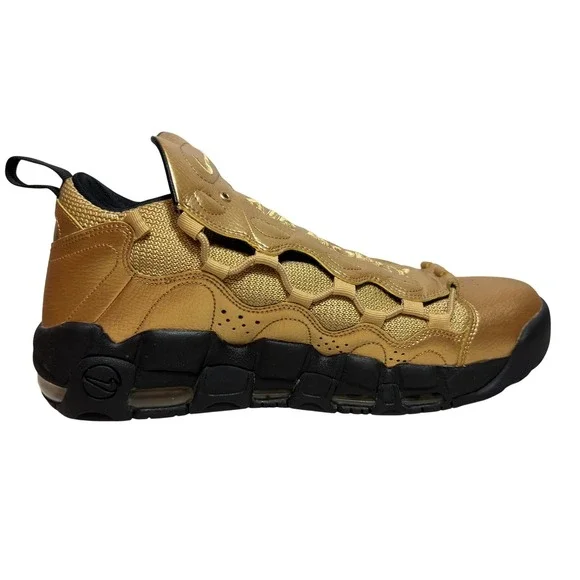 Nike Air Money Gold Metallic Basketball Sneakers Shoes Mens Size 11.5 AJ2390 700 - Picture 4 of 7